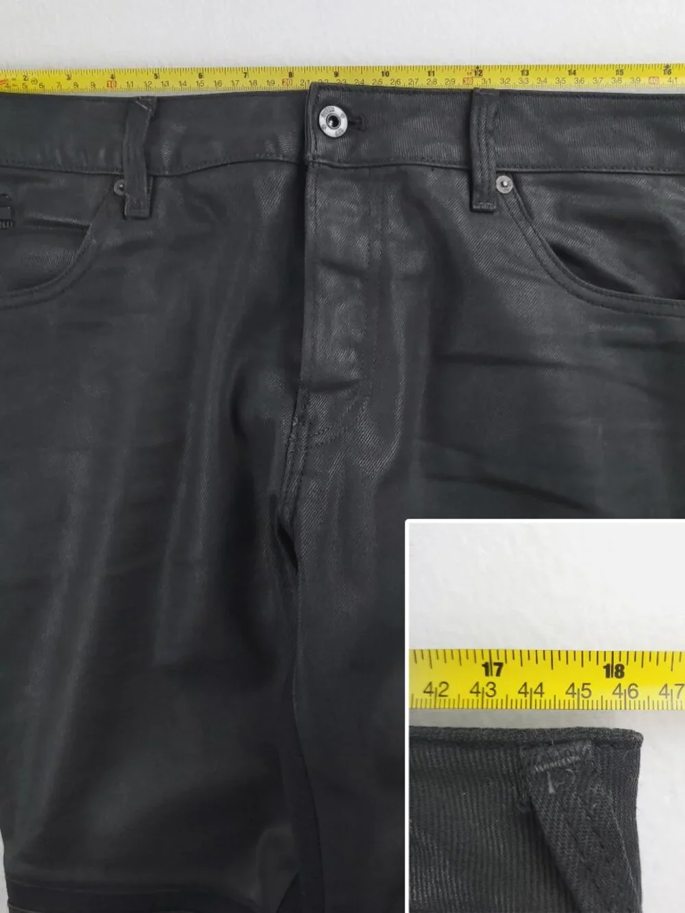 G-Star Raw Motac 3D Slim Coated Denim Pants Moto Style Men 